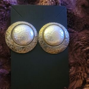 Vintage Gold and Silver Tone Clip-On Earrings